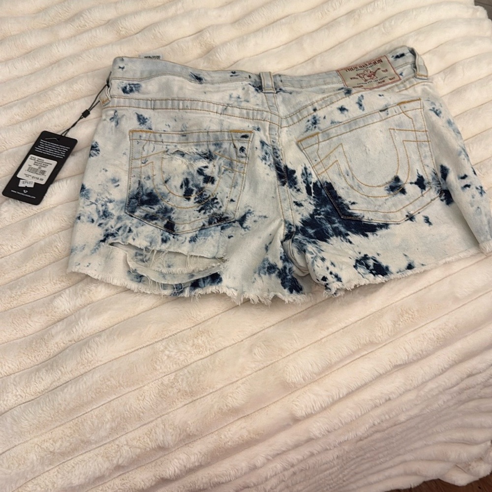 True Religion Blue Tie-Dye Women's Shorts